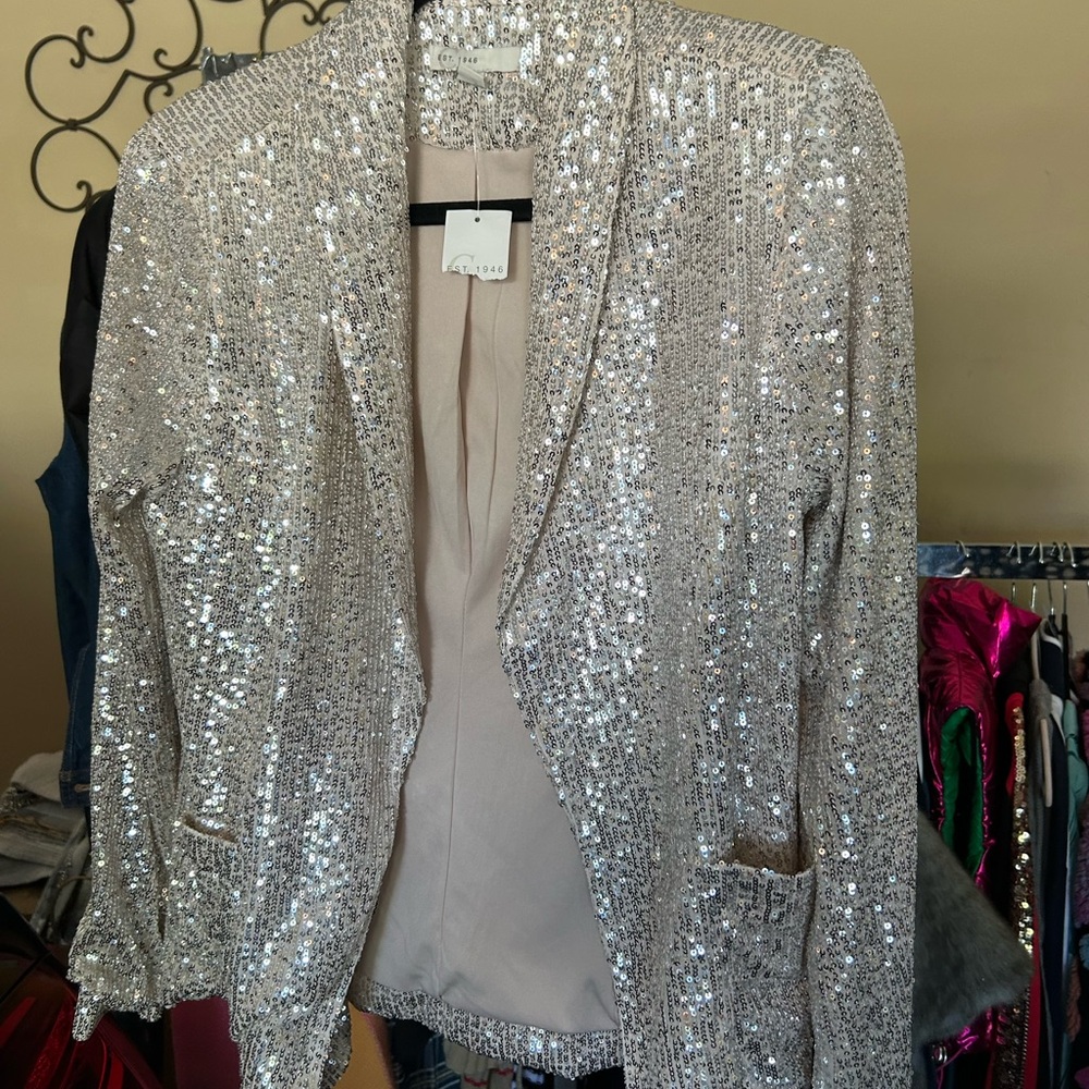 Sequin Blazer Jacket - image 1